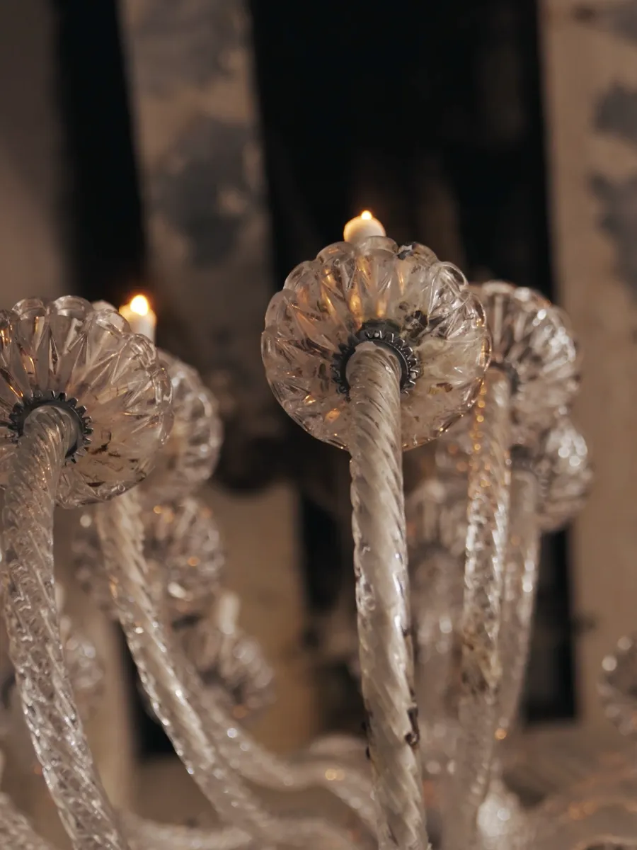 Murano-glass chandelier — close-up · Paradiso